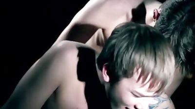 Dark vampire twink teens ass drilling his tight ass prey, Anal, Ass, Blowjob