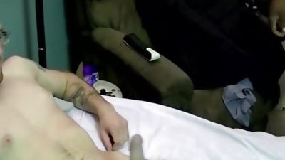 Bare white cock drilling tight chocolate stud in wet trio, Anal, Facial, Glasses