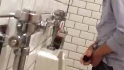 Urinal spy after game 2, Amateur, Solo, Gay