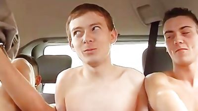 Bottom bitch Leo Paris enjoys being fucked by two twinks, Hardcore, Threesome, Gay, Boys On The Prowl