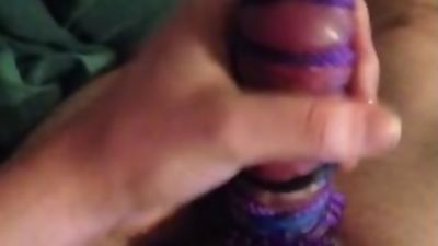 Tied up with 6 cock rings on cumshot!, Cumshot, Fetish, Masturbating