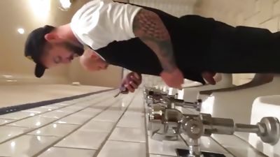 Spy urinal iphone, Big Cock, Outdoor, Solo, Gay, Public