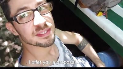 LatinLeche - Two hotel strangers agree to fuck on cam for cash, Amateur, Blowjob, Handjob