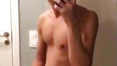 Asian Wank in Front of Mirror, Amateur, Asian, Big Cock, Gay