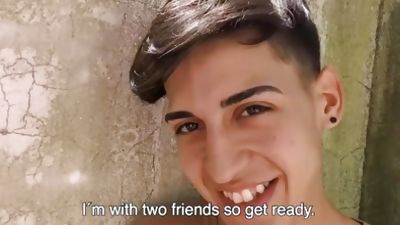 LatinLeche - Cameraman Introduces A Horny Latino Boy To Two Well Hung Studs, Anal, Blowjob, Cumshot, Gay