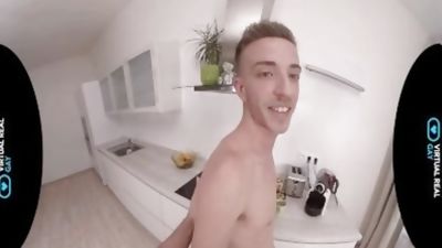 VirtualRealGay.com - Milk and cookies, Anal, Blowjob, Brunette