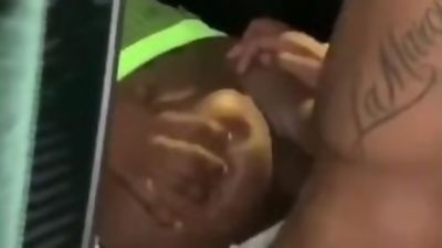 Black teen fucked by the gang on the side of the road, Amateur, Ass, Big Cock