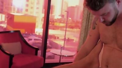 Chubby bear breeding younger stud, Closeup, Cumshot, Fetish