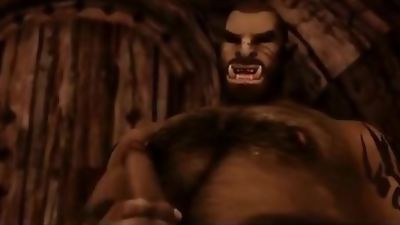 Orc gangbang, Anal, Hardcore, Interracial