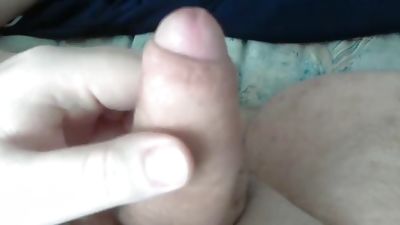 Working massive pecum out of my cock, Amateur, Homemade, POV