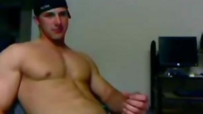 Hot hunk jerking, Amateur, Webcam, Gay