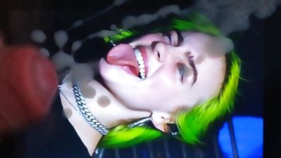 Billie Eilish Cum Tribute #1 (iHeartRadio ALTer EGO 2020) 4K, Amateur, Big Cock, Handjob, Gay, Billie Eilish