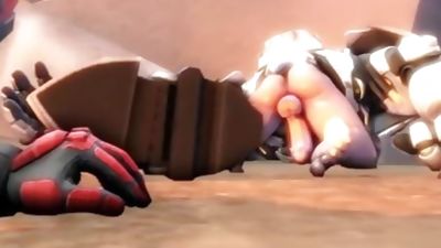 RTZero - Overwatch Bara (Reinhardt and 76) Earthshattered Booty~ (Gay SFM), Anal, Ass, Cumshot