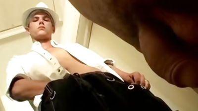 Straight dudes strip before stroking their dicks together, Big Cock, Cumshot, Masturbating, Straight Naked Thugs