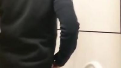 Urinal Spy with face 4, Amateur, Fetish, Gay, Pissing