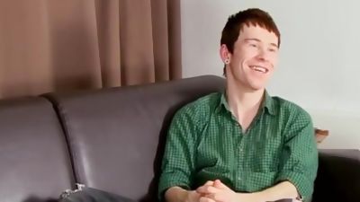 Twinkie tells his story before jerking off his hard cock, Amateur, Masturbating, Redhead, Blake Mason