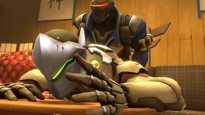 [SFM] Overwatch - Soldier 69 and Genji's Festive Creamy Event, Anal, Fetish, Doggystyle