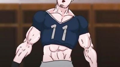 Football player muscle growth, Big Cock, Solo, Gay