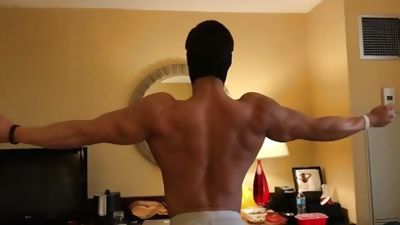 Alpha flexes and tease straight guy, Amateur, Fetish, Handjob