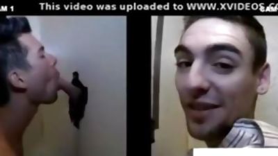 Young dude has number 1 suckoff from gay guy at gloryhole, Big Cock, Blowjob, Fetish, Gay