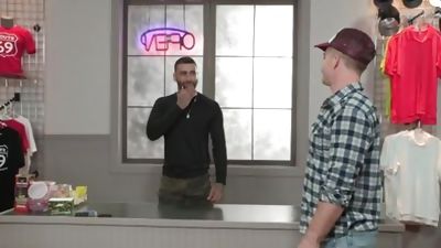 RagingStallion Sexy Hairy Latino Papi Sucked & Face Fucks Hard, Big Cock, Fetish, Hairy, Gay, Raging Stallion