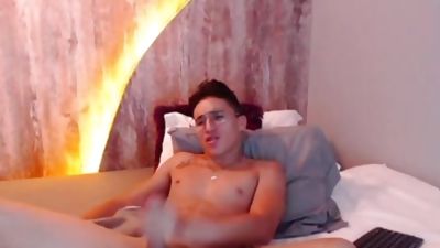 Alan Rodgers on Flirt4Free - Glasses and Braces Boy Next Door Has Huge Cock, Big Cock, College, Masturbating