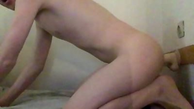 TWINK BOY HAVING AN ANAL ORGASM WHILE CUMMING, BIG DILDO IN HIS TIGHT ASS, Anal, Dildo, Orgasm