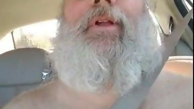 Daddy is back and needs to empty his balls in his car, Masturbating, Outdoor, Gay