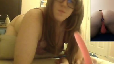SecretCDTO plays with dildo with double cam, Amateur, Anal, Dildo