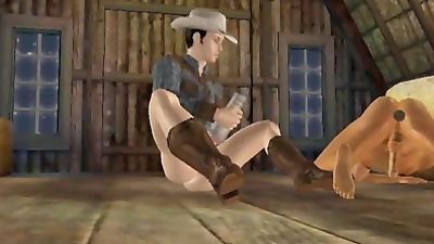 Horny 3D cartoon hunk jerks off and gets fucked, Amateur, Anal, Big Cock