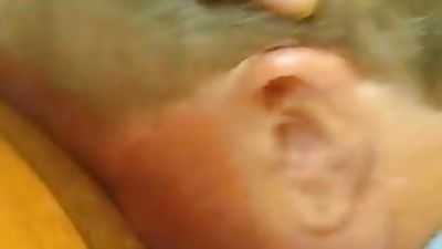 Old daddy on his knees sucking dick, Amateur, Blowjob, Old And Young, Gay