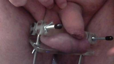 Trying my new CBT toy and already oozing precum just from putting it on, Amateur, Big Cock, Fetish