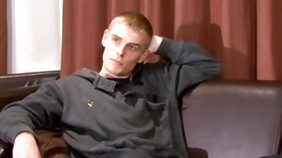 British lad Leo Foxx shoots cum after solo masturbation, Amateur, Blonde, Solo, Blake Mason