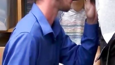 dad sone dp fuck with black security guard, Anal, Black, Blowjob