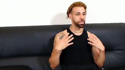 FX spreads his legs, lies back & jacks his cock, Anal, Brunette, Legs, Bad Puppy