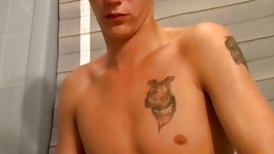 Young gay urinates on and blows piss loving twink cock, Amateur, Big Cock, Cumshot