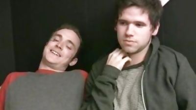 Short haired babe fucking with two handsome amateurs, Amateur, Blowjob, Group Sex, Short Hair, Straight Boys Fucking