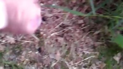 young guy cumming in the woods, Amateur, Homemade, Outdoor