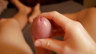 Up close view of a plump veiny cock, edged to the limit while stretched, Amateur, European, Fetish, Gay