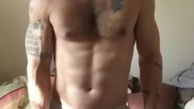 Watch this hot jock talk about his turn ons and show off his stiff cock, Big Cock, Brunette, Cumshot