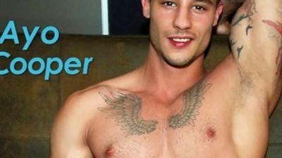 Ayo Cooper on Flirt4Free - Tatted Euro Stud w Monster Cock Jerks Off Hard, Closeup, Cumshot, College