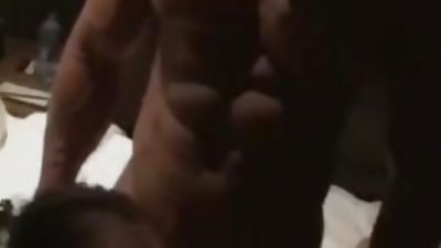 Ripped Muscle Man orgy being sucked 肌肉健美男3P被含, Amateur, Asian, Blowjob