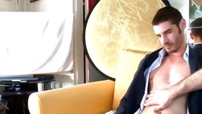 True hetero insurrer made a porn in spite of him to get a contract, Big Cock, Handjob, Massage, Gay, Keumgay