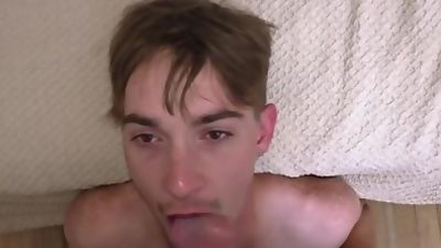 Straight Teen Cock-Sucking Tears Stream Down Face While Getting Pried Open, Amateur, Anal, Teen