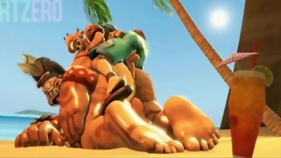Overwatch Gay Gifs (with sound), Big Cock, Blowjob, Deepthroat