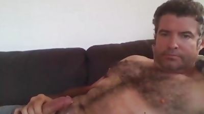 Hunky dad plays and cums again, Big Cock, Masturbating, Gay