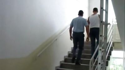 Young Police Officer Bareback and Facializes Hot Twink Perp, Anal, Blowjob, Gay