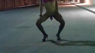 sissy alexa behind movie theater pt.2, Amateur, Outdoor, Crossdresser