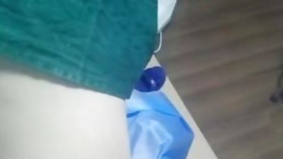 Chinese doctor give patient treatment with surgical uniform latex glove 2, Fetish, Uniform, Gay