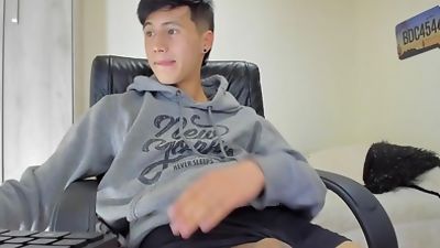Pretty Colombian Boy Cums, Masturbating, Teen, Gay